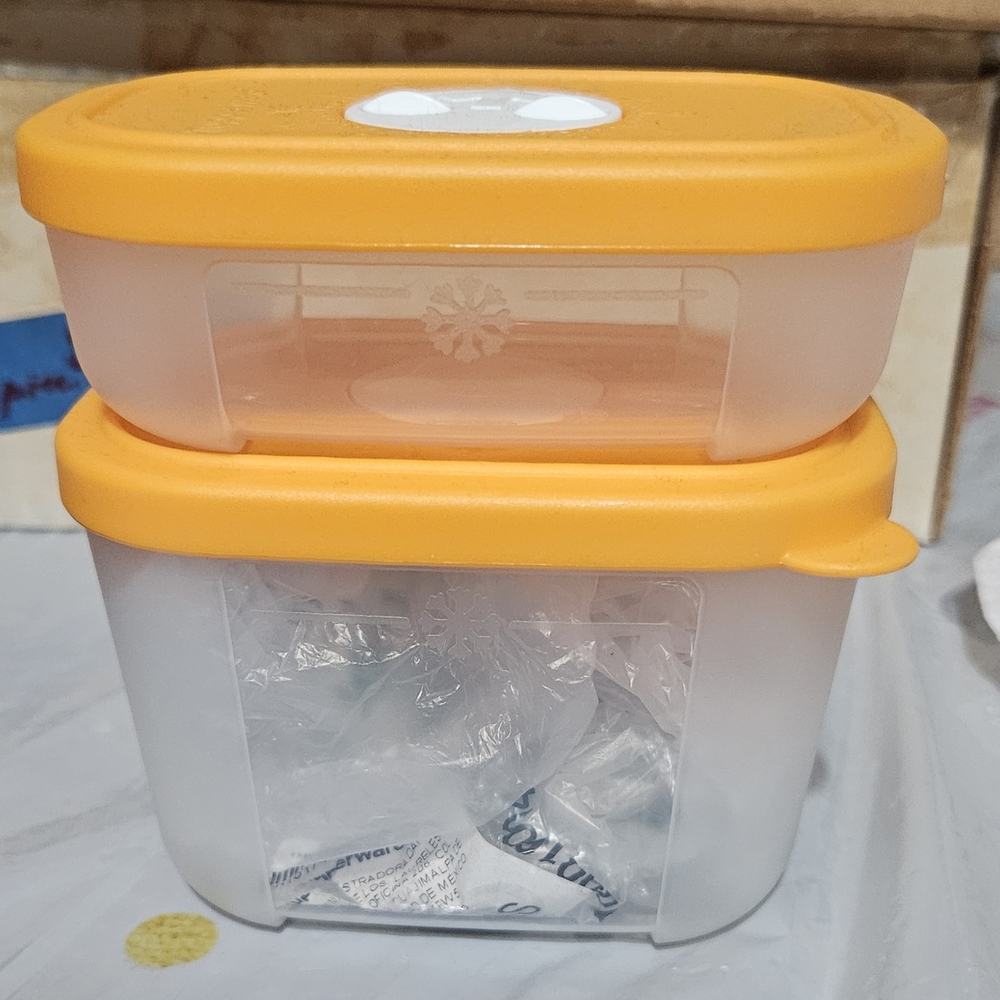 Orange and White Food Storage Containers